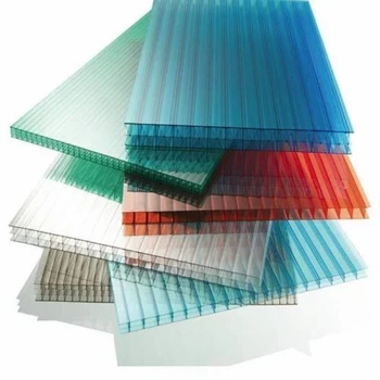 Wuxi Desu clear twin wall polycarbonate building plastics laminate wall panel multiwall polycarbonate roofing sheets