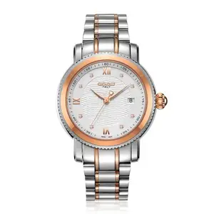 Classic Artisan Diamond Automatic Mechanical Watch with Stainless Steel Band 20mm Width Fashionable Classic Design