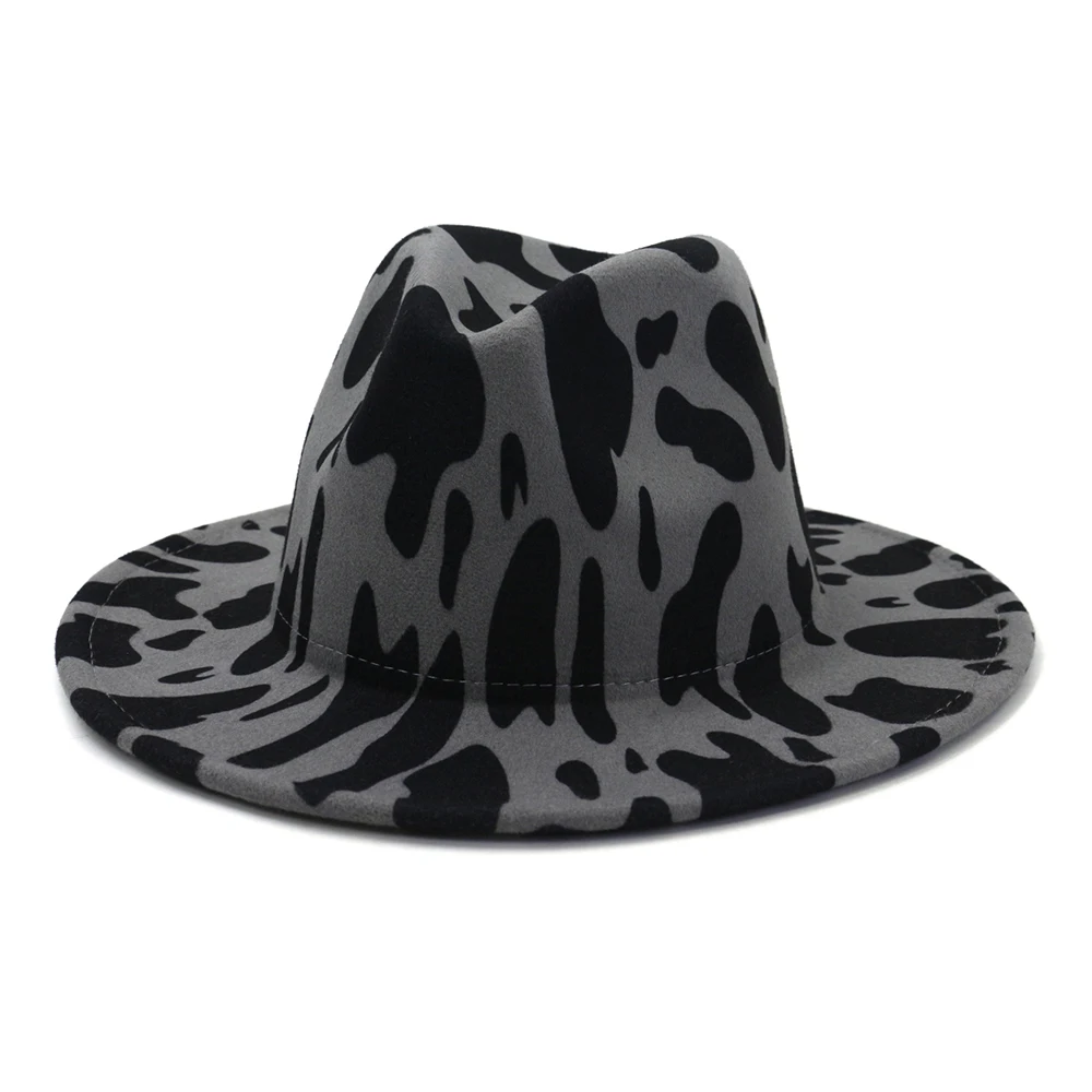 Shop Our Hot Sale Custom Wide Brim Zebra Animal Print Fedora  display picture 1