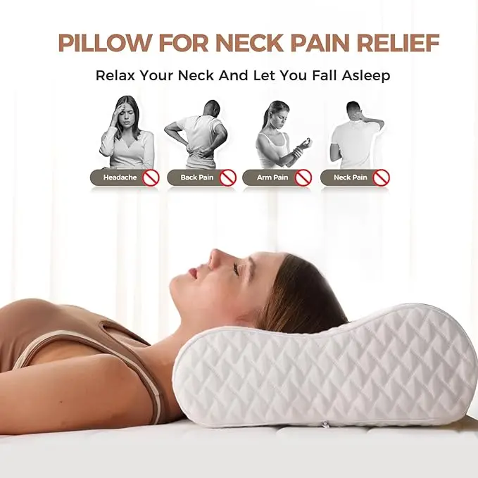 Wholesale Customized OEM Adjustable High Quality Soft Comfortable Wave Shape Sleeping Bed Memory Foam Pillow