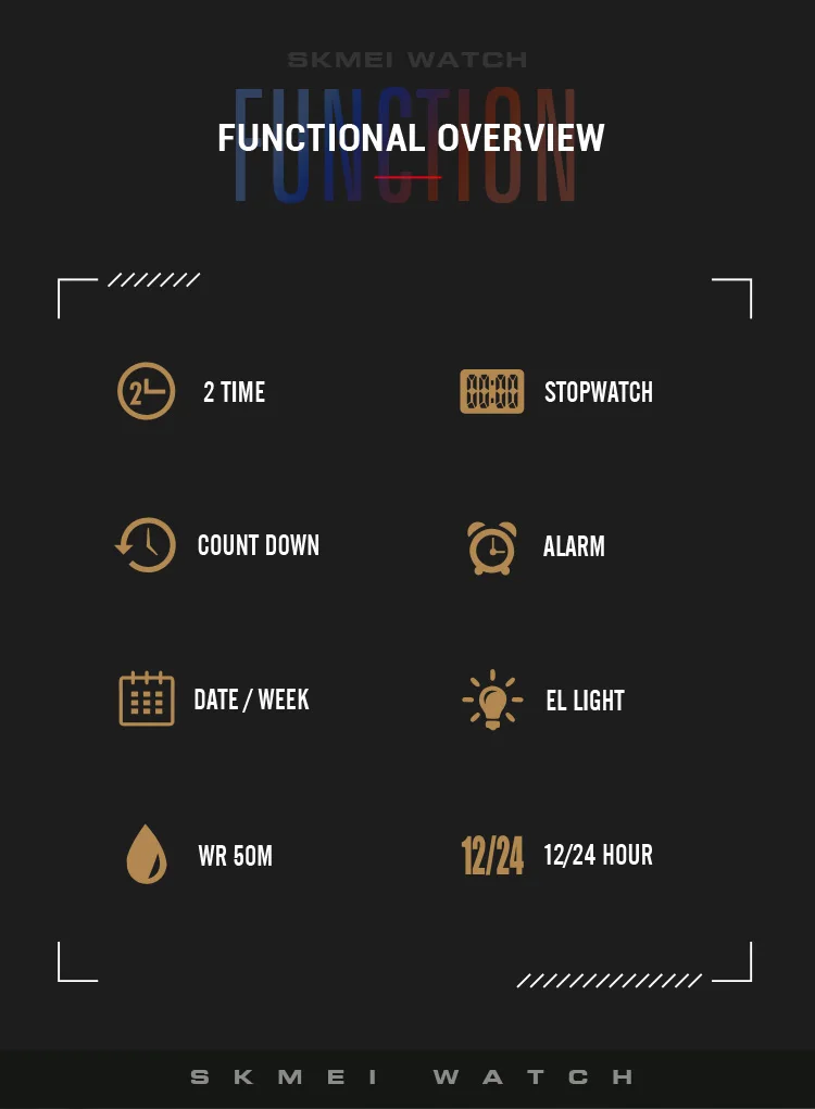 Skmei 2126 Multifunctional Sports Digital watch For Men And Women