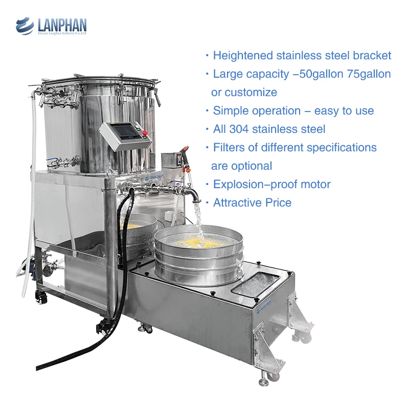 LANPHAN 75Gallon Cold Water Washing Separator Machine for Leaf Extraction Separation Equipment