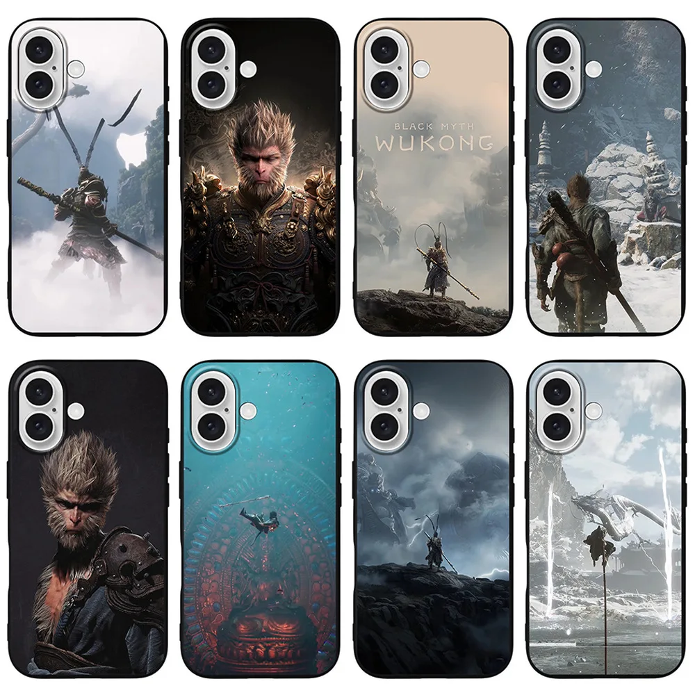 Laudtec Sjk825 Wukong Phone Case Black Myth New Design Skin Friendly Thin Shell For Iphone 16 15 14 13 12 Plus Pro Max