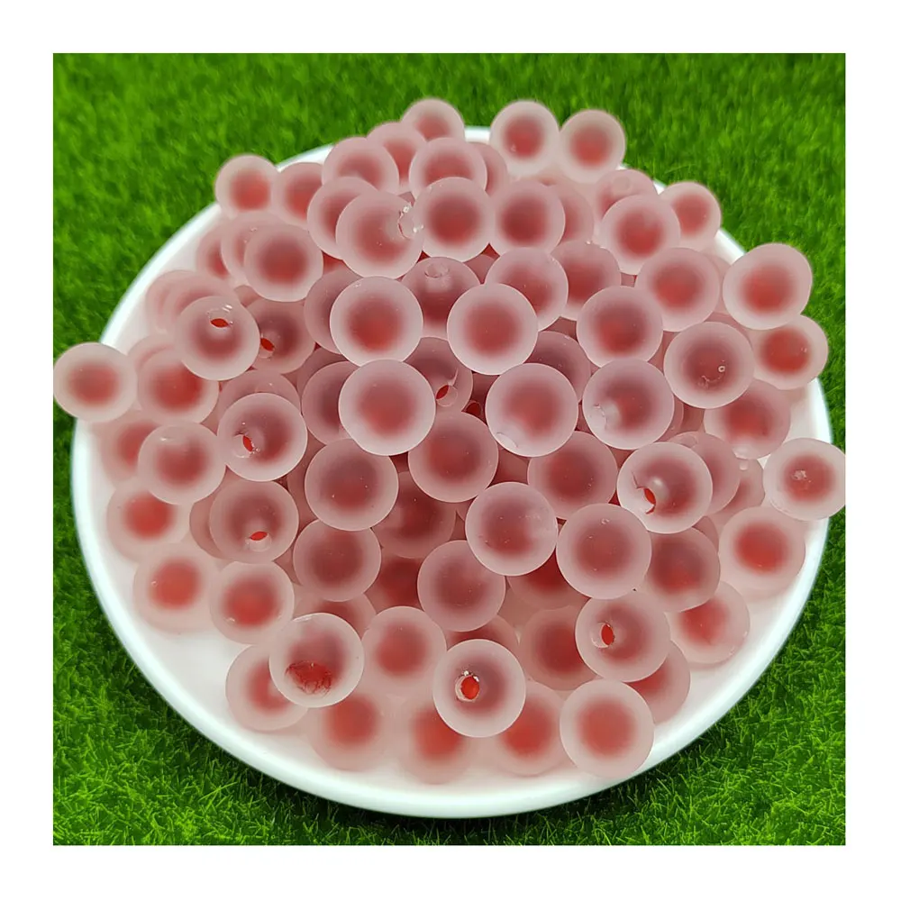 Frog Spawn Beads Slime 16mm Matte Transparent Acrylic Round Ball Beads Heart Shape for Earring Pendants Jewelry Accessories