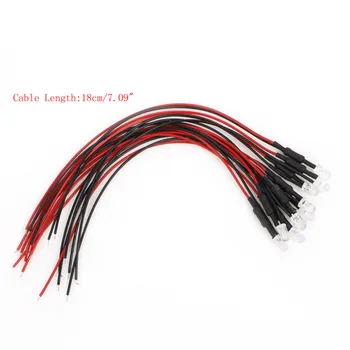 100 X Rosso 5mm LED Acqua Trasparente 1000mcd 30 - Foto 4