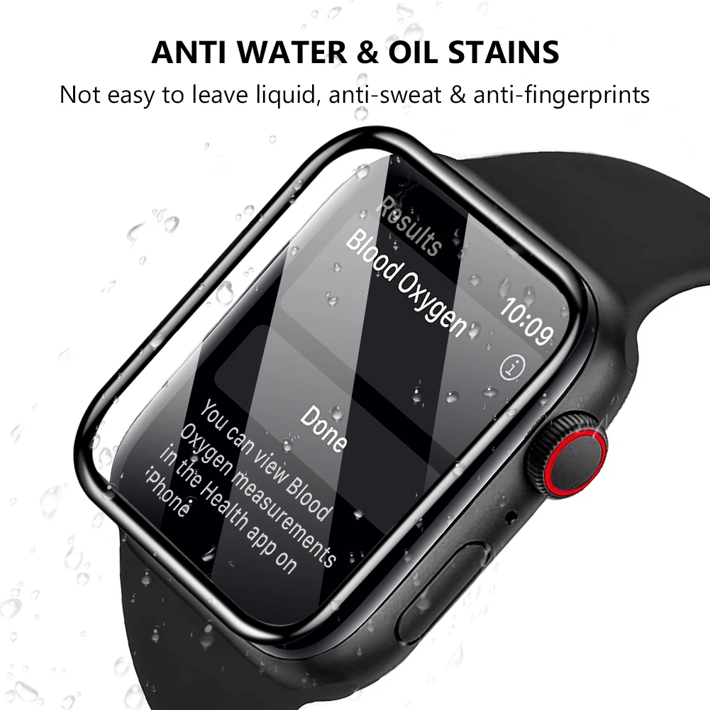 3D PMMA Film with Easy Installation Kit for Apple Smart Watch Full Glue Screen Protector 38MM 40MM 42MM 44MM 41MM 45MM 49MM