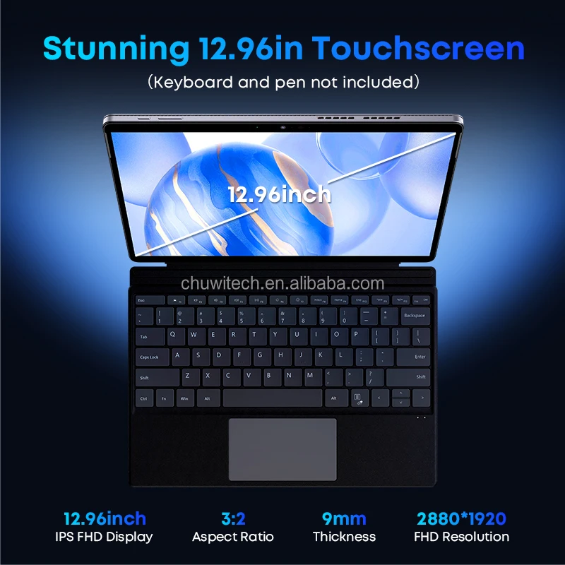 CHUWI Hi10 Max Window11 Intel N150タブレットPCキーボード付き12.96