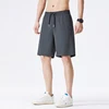 Dark Grey Ice silk half pants cargo shorts