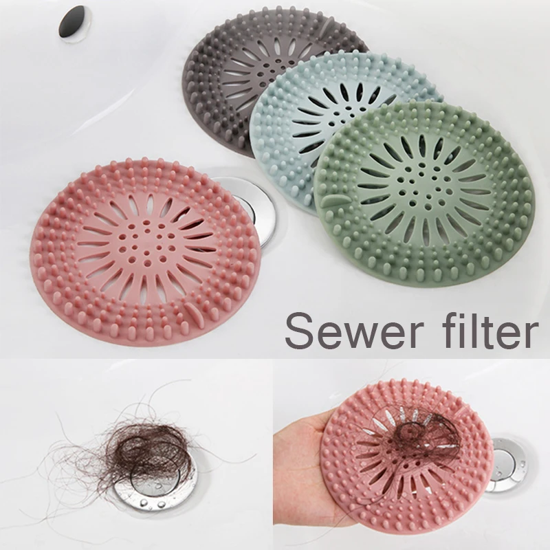 Silicone Hair Catcher Durable Hair Plug Shower Drain Cover Easy To