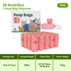 Rosa: 20 rollos+dispensador