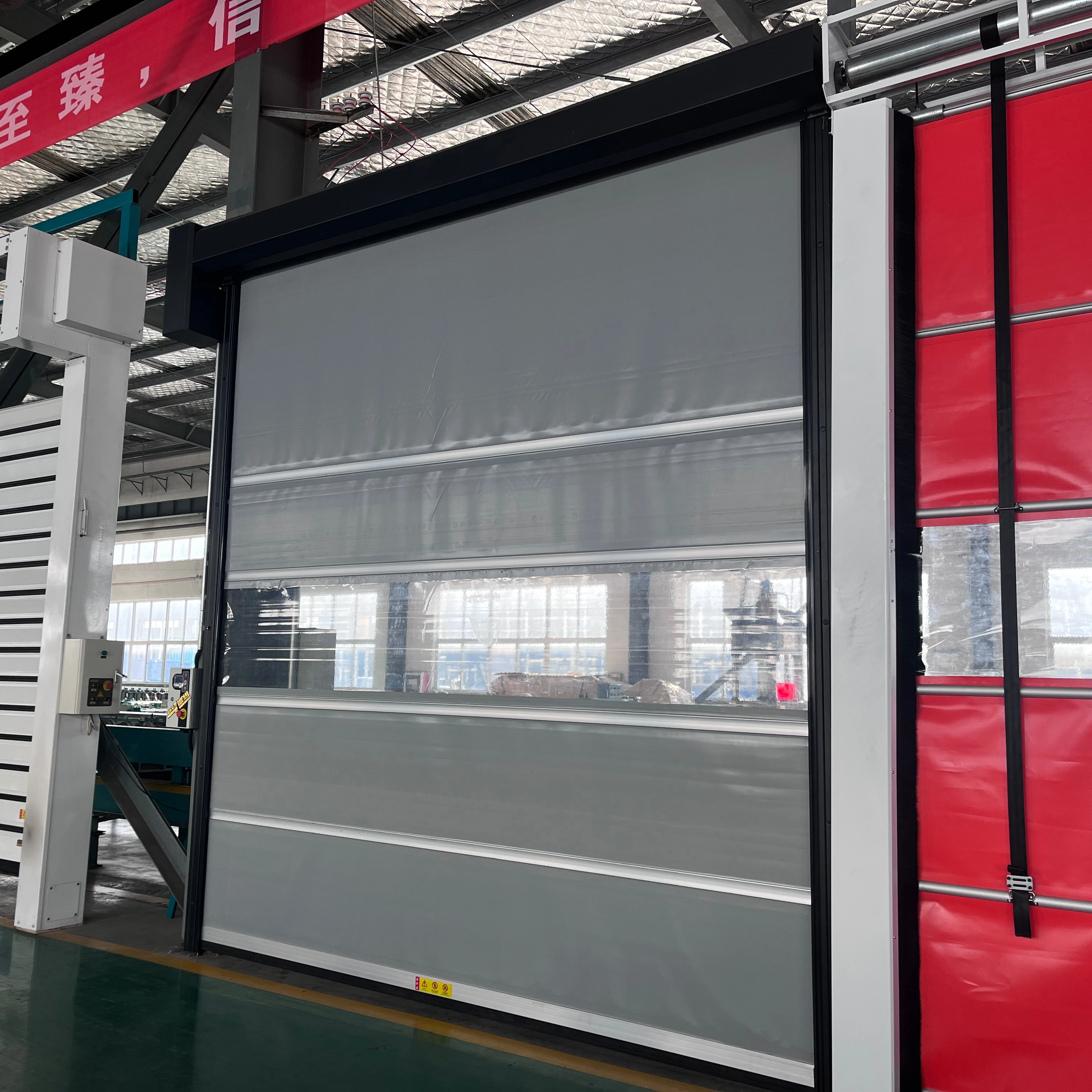 Automatic Roll Up Insulation Fast High Speed Pvc Door