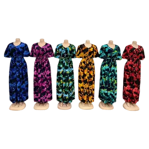 New Plus Size Women's Autumn and Winter Long Dress Elegant Women Casual Floral Print Dress