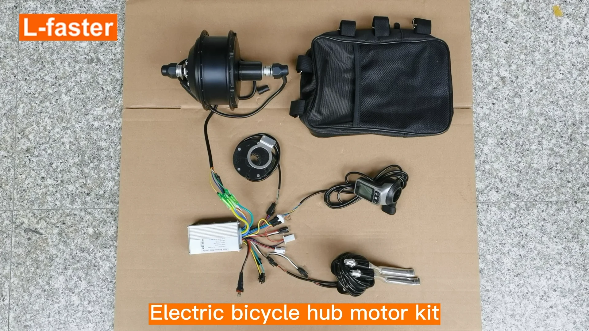 Wholesale L-faster DIY 26 28 29 inch e bike 250w 48v hub motor ebike  conversion kit with battery front rear wheel From