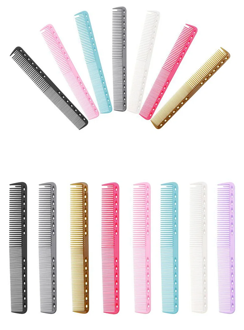 Professional Plastic Antistatic Salon Hairdressing Comb Multicolor Hair Cutting Barber Comb Custom Logo Hair Comb