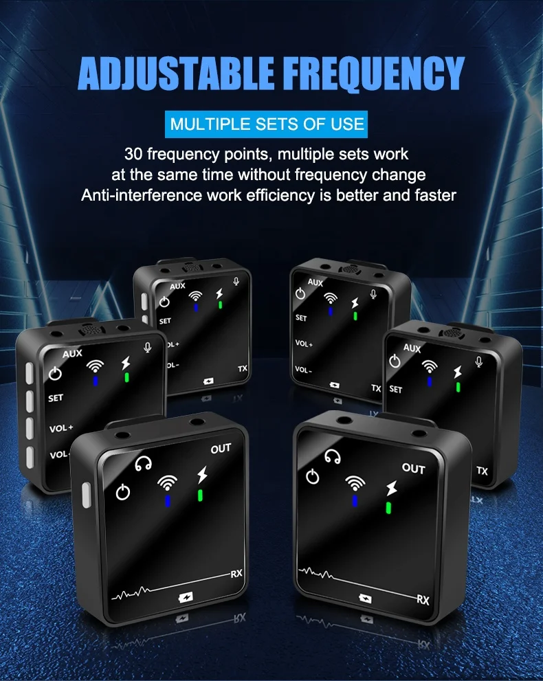 Xtuga CMX4 CMX3 Camera Smartphone Ultracompact Wireless Microphone Dual Channel Mic for DSLR