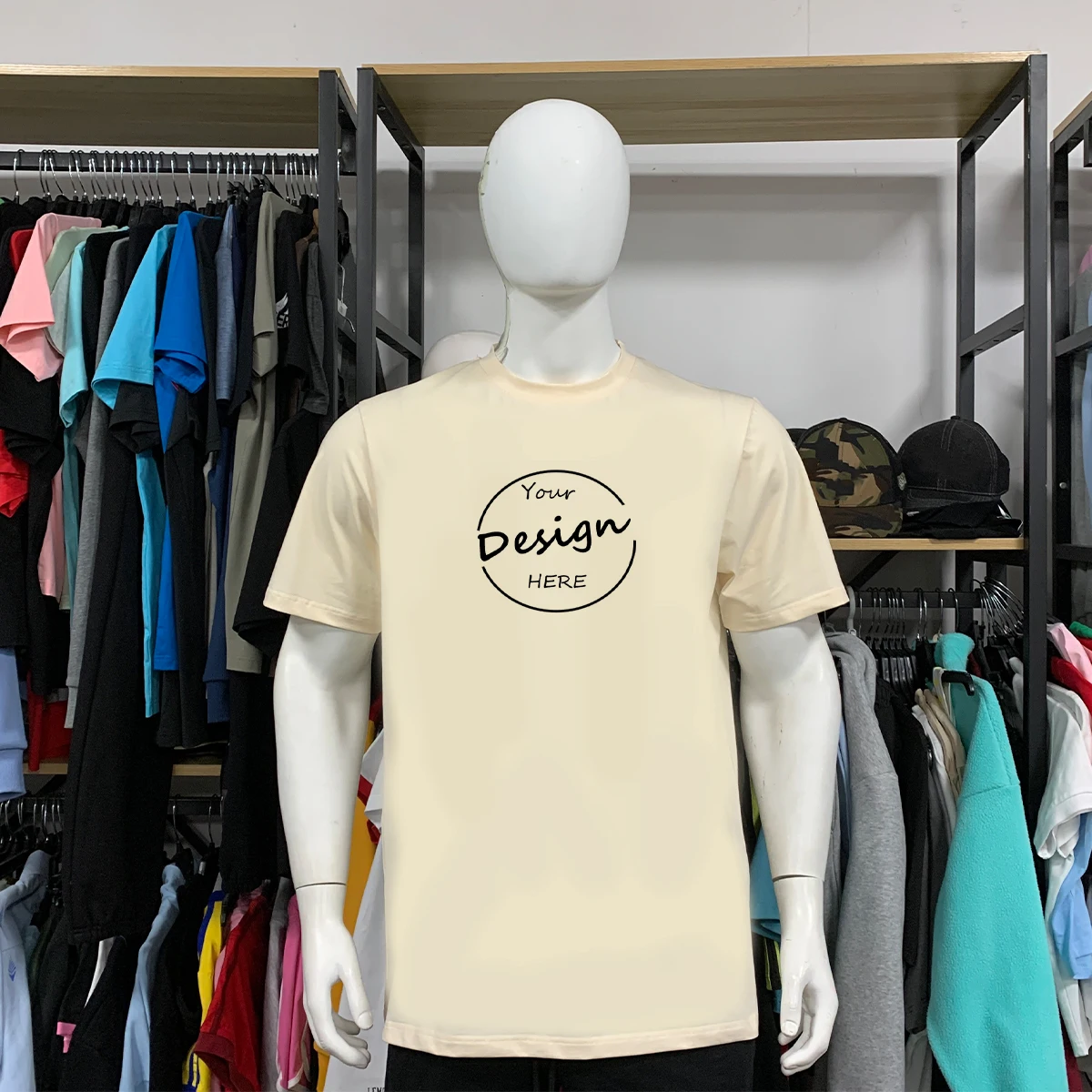 High Quality Embroidery Casual Breathable Soft Men Round Neck T Shirt Customize Tshirts for Men