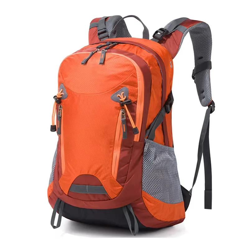 Wholesale 35L Custom Nylon Outdoor Camping Travel Backpack Waterproof Sports Leisure Computer Bag Zipper Closure Anti-Theft