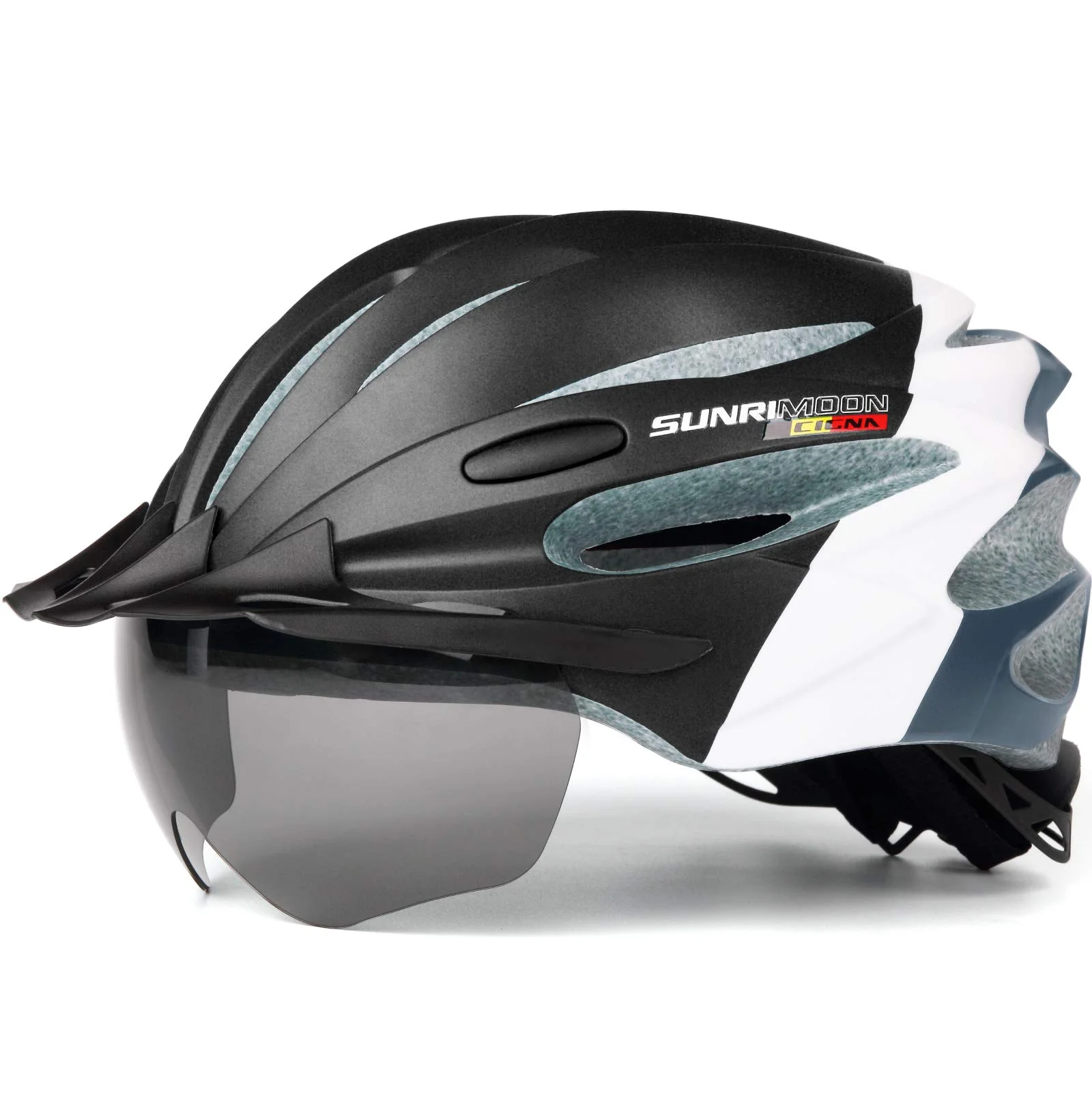 cycling helmet with eye shield