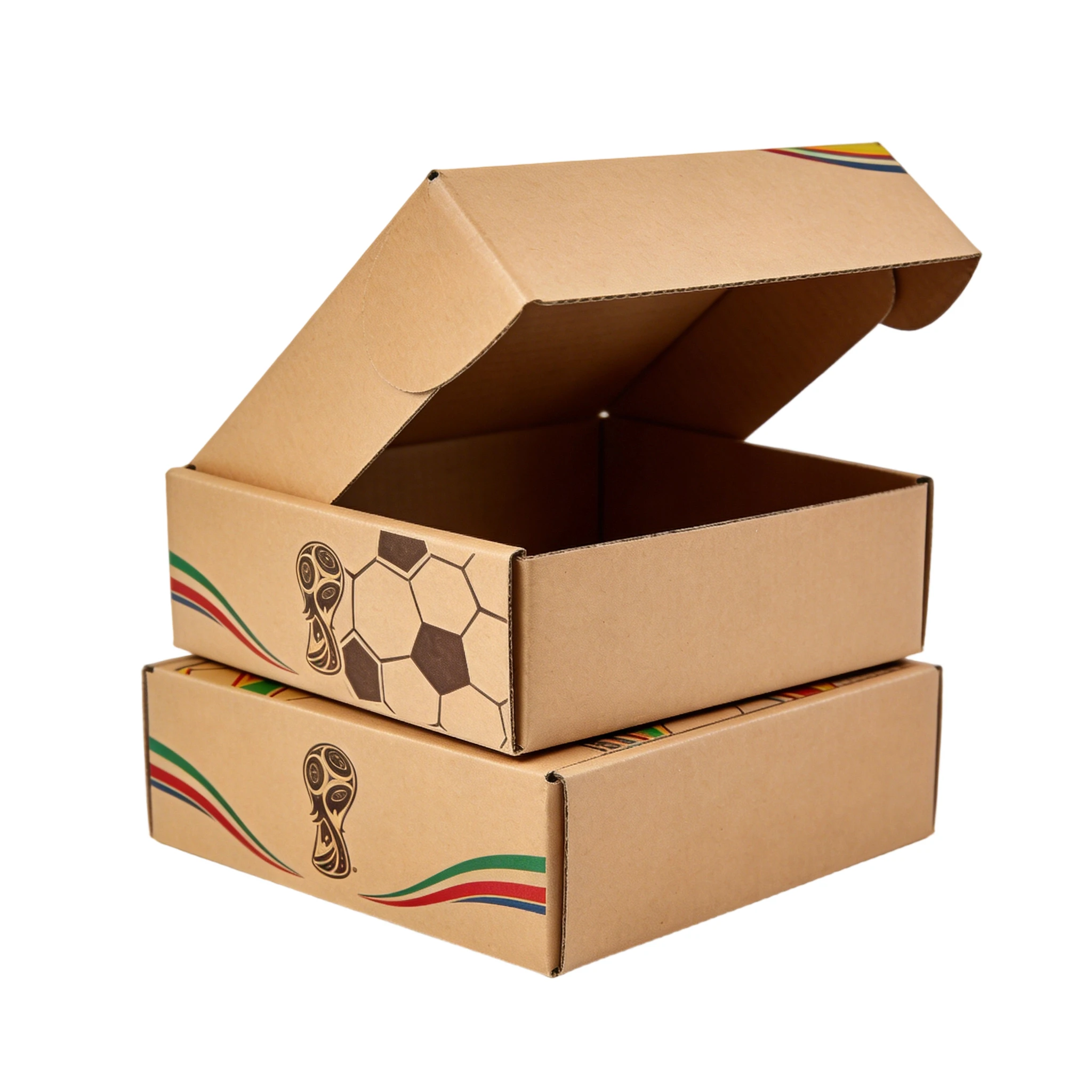 Eco-Friendly Corrugated Board Aircraft Boxes Mailing Bags for Soccer Packaging Customizable Sizing Four-Color Printing