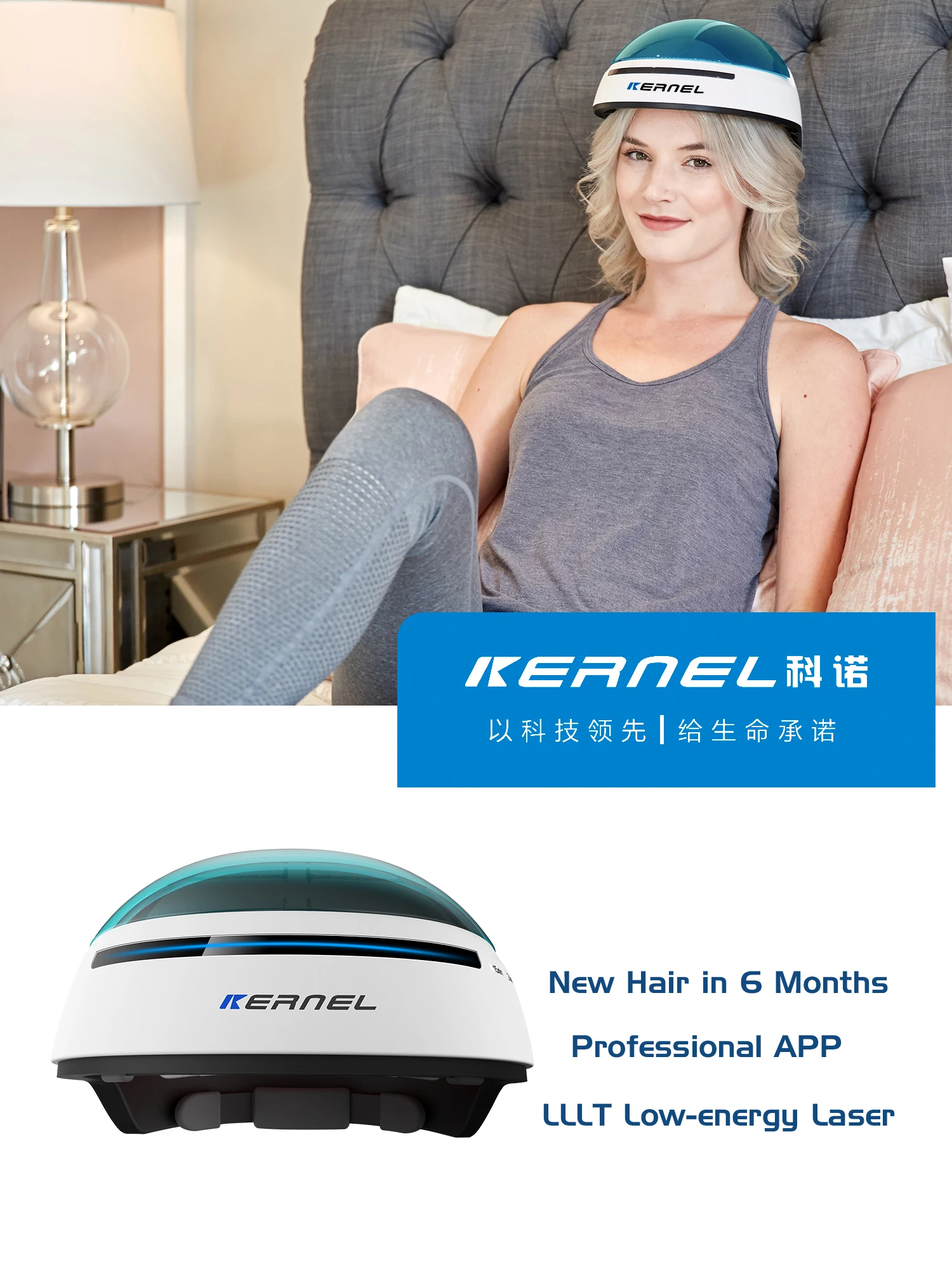 Light Therapy Kernel KN-8000C Laser Hair Growth Light 272 Diode Laser Cap LLLT Hat Hair Regrowth Grow Machine for Regrowth