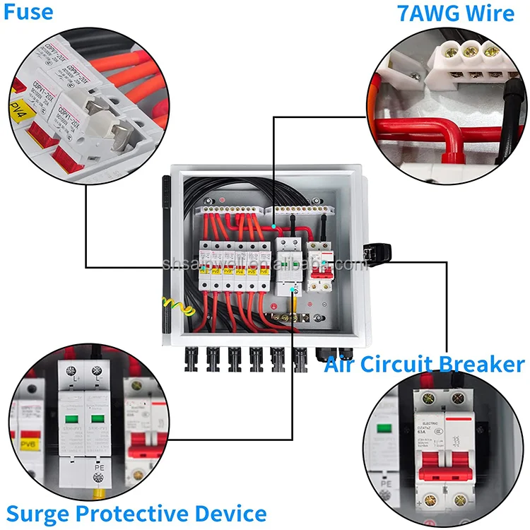 Saipwell Pv Intelligent Lightning Protection Combiner Box Custom Waterproof Dc Combiner Box For 7379