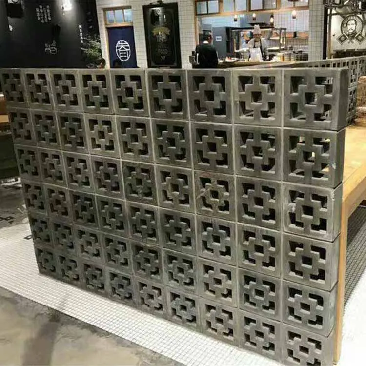 3D Concrete Block Interlocking Plastic Mold for Garden Wall Decoration