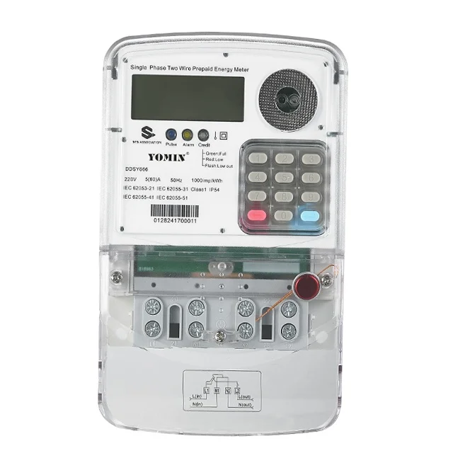 DDSY666 Model Single Phase Two Wire Keypad Cash Power Meter STS Prepayment Prepaid Electricity Energy Meters