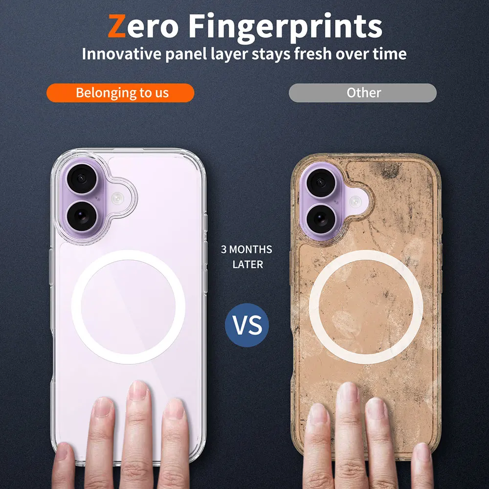 product transparent anti yellow phone case for iphone 17 16 15 14 13 shockproof dustproof 15mm pctpu clear mobile cell phone cover-4