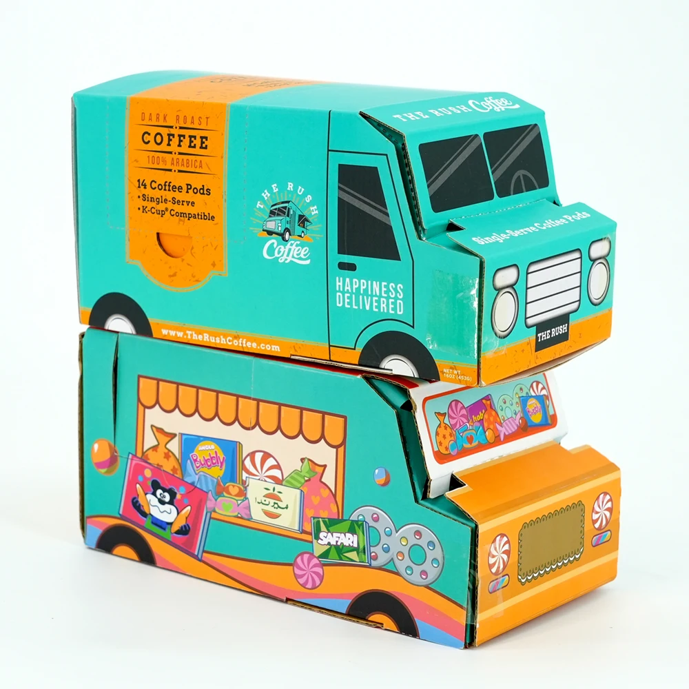Custom Logo Size Corrugated Cartoon Matte Car Shipping Gift Box Colorful Packaging Car Paper Gift Box for Gift Packaging