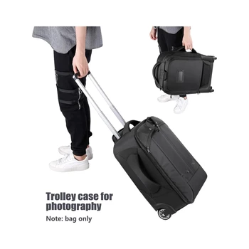 NEEWER 2-in-1 Convertible Wheeled Camera Backpack Rolling Luggage Case With Telescopic Handle and Anti-Shock Dividers for DSLR detail image