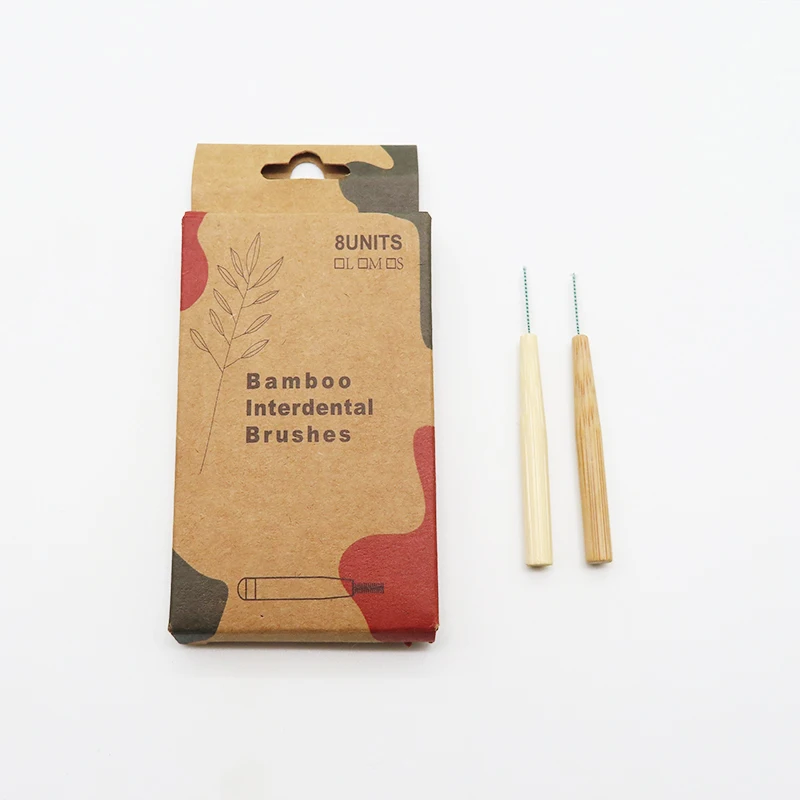 Высококачественные органические бамбуковые микрозубные палочки с индивидуальным логотипом, I-образная Стоматологическая межзубная щетка