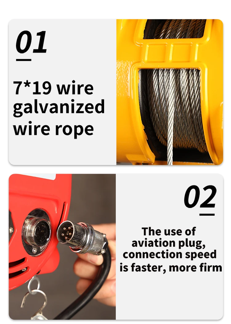 300kg 500kg Electrical Hoist 220v Mini Electric Cable Pulling Machine ...