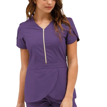 Top Sale Hospital Uniforms Nurses Uniform Scrub Set Scrub Uniform Suit Set Top and Pants with Logo