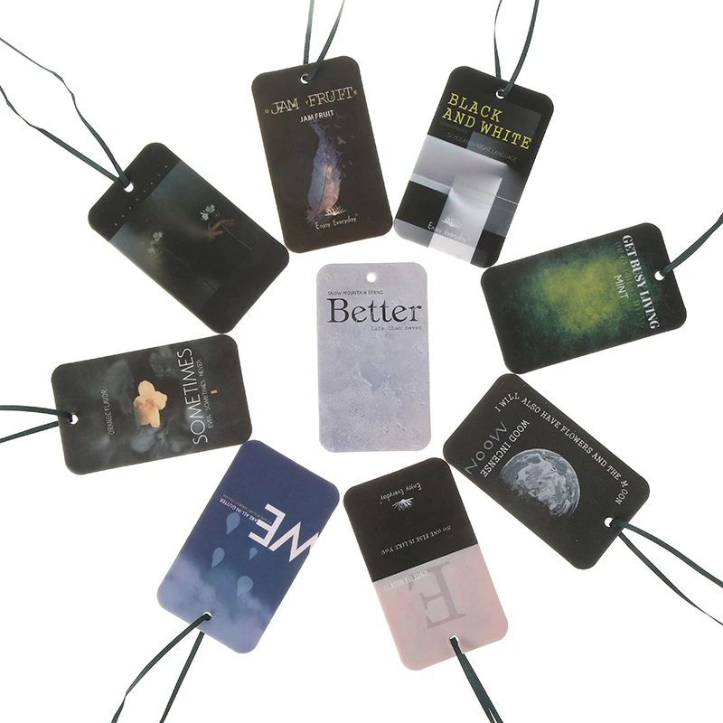 Enjoy Everyday Hanging Perfume 2mm Cotton Paper Car Air Freshener Scented Paper Card