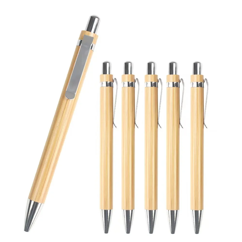 DIY Simple Bamboo Ballpoint Pen Fashion Environmental Protection Business Office Gift Logo Printing Wholesale preview 4