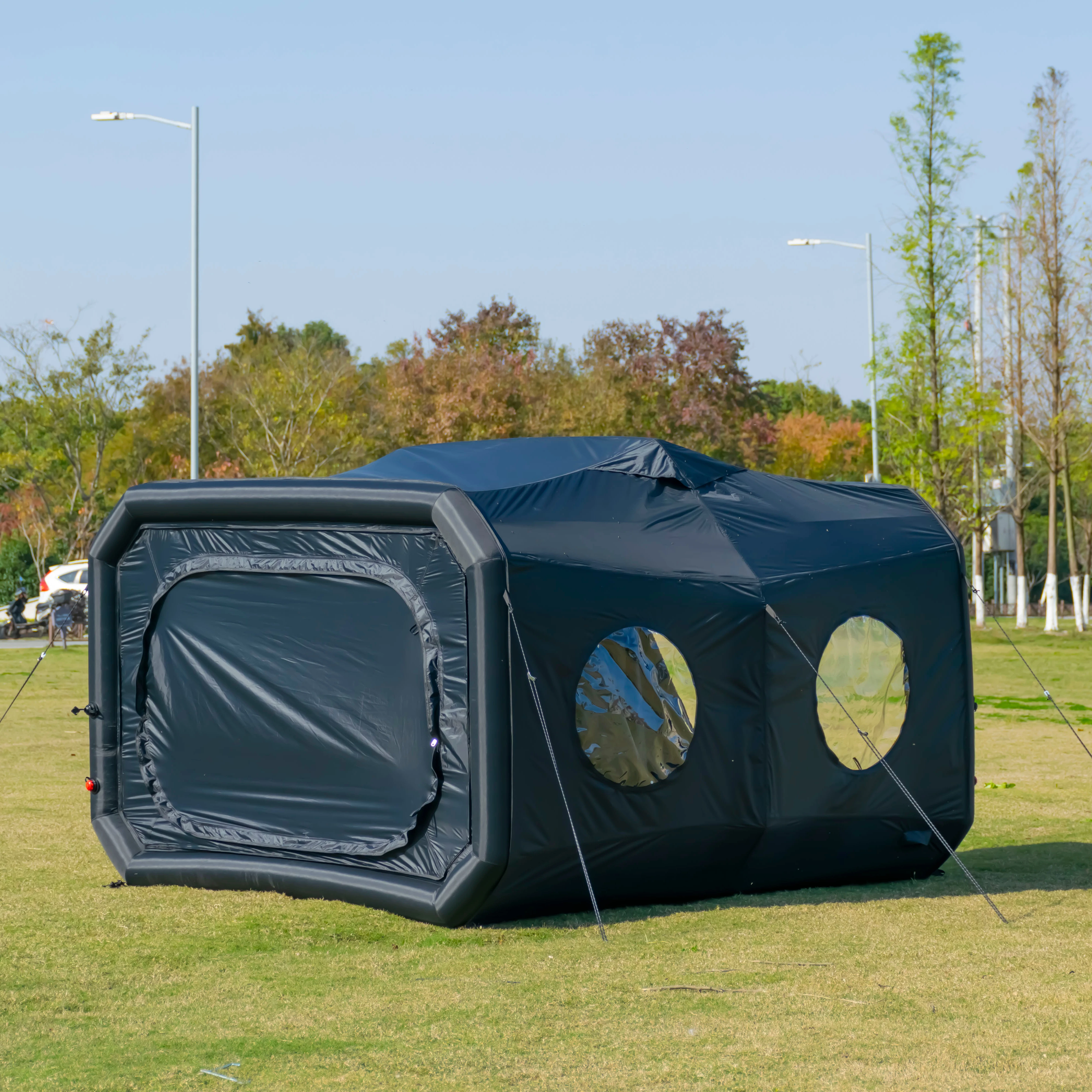 Black Capsule Inflatable Tent Durable Innovative Camping