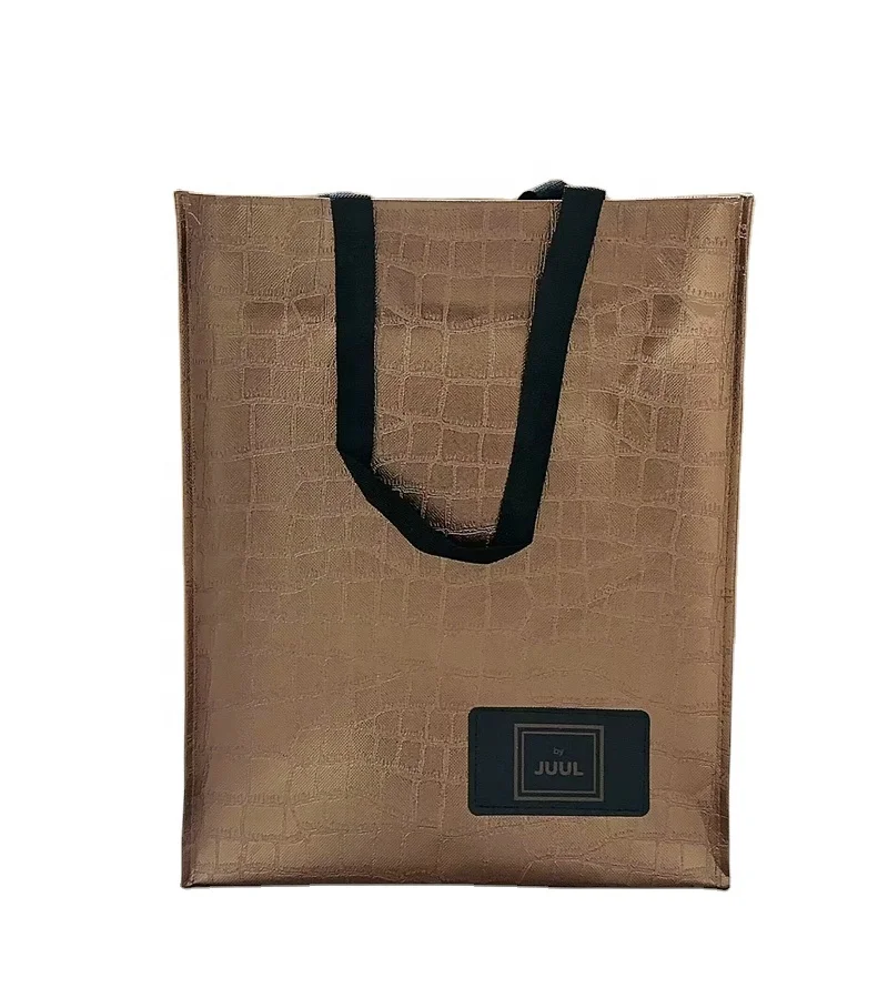 Croco Non-Woven Custom Printed Wholesale Eco Friendly Bag Durable Handled Reusable Laminated Embossed Non Woven Bag