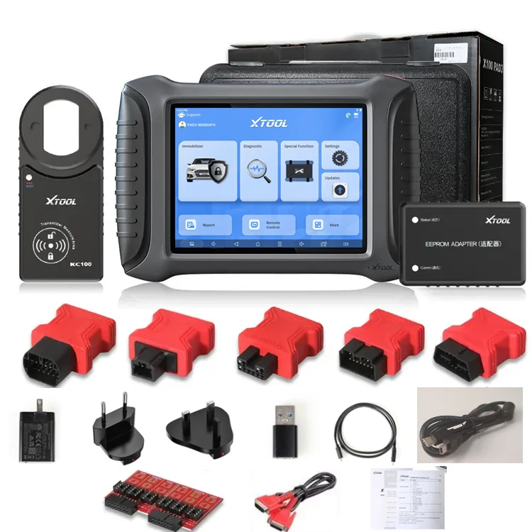  X100 PAD3 Auto Key Programmer OBD2 Immobilizer With KC100 ALL System Diagnostic Tools Active Test Better Than X300 Pro4