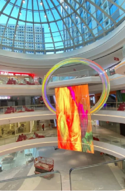 Video Screen Transparent High Resolution Glass Window Full Color Video Moving Advertising Led Wall Indoor Outdoor SDK 16 RGB
