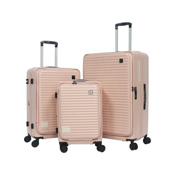 Direct sales with front opening for boarding case  men's and women's trolley luggage  silent aluminum frame password  suitcase