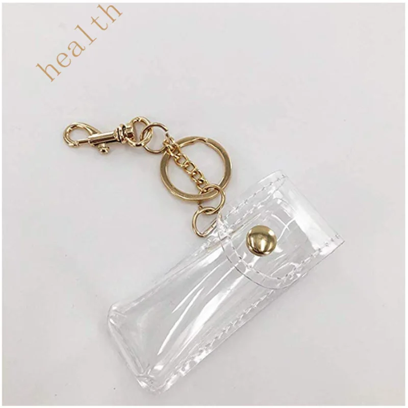 Chapstick Pouch Keychain Transparent PVC Fashion Lipstick Holder