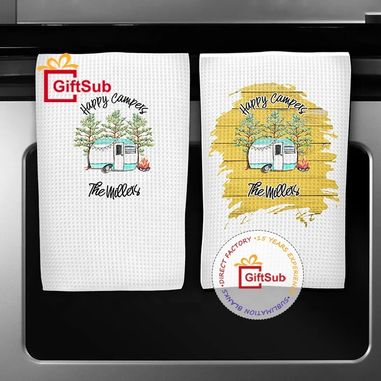 Sublimation 16*24 In Waffle Weave Hand Towel Customized Print 100