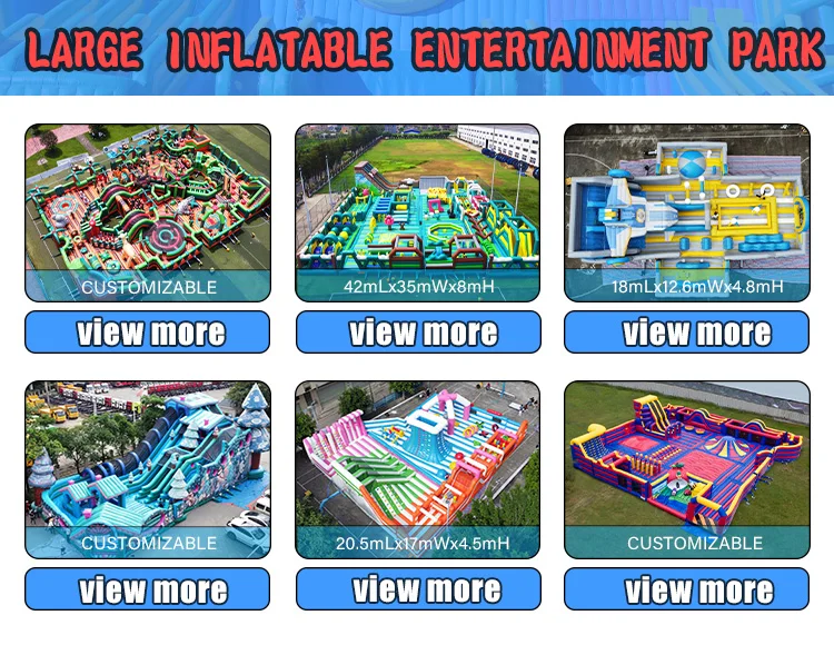 CH Custom Commercial Outdoor Inflatable Playground Jump Castle for Kids Obstacle Inflatable Amusement Park Trampoline Park factory