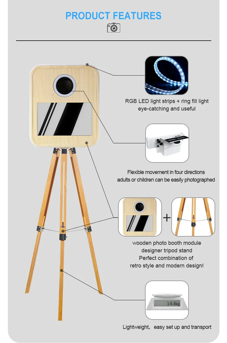 Wooden Photobooth Shell Photobooth Kiosk Machine Photo Booth Photobooth ...