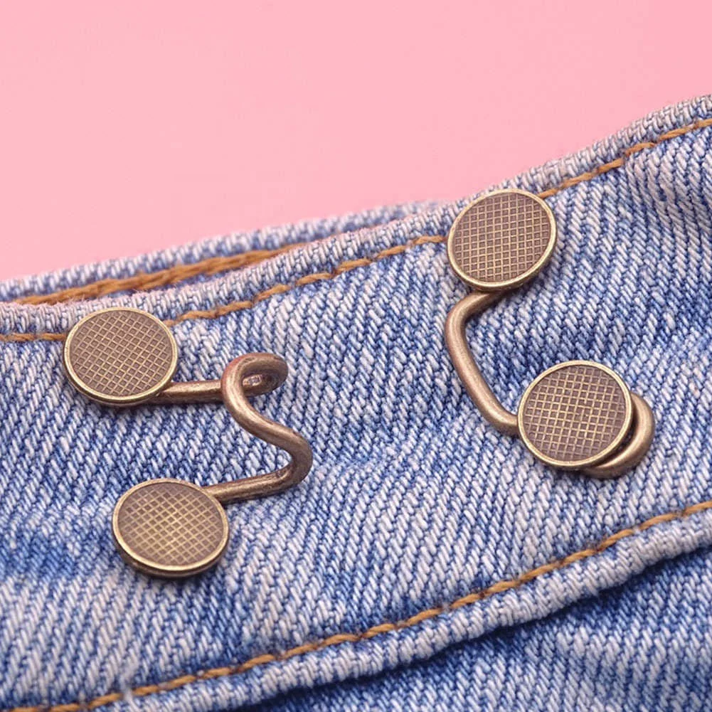 2 шт. многоразовые регулируемые джинсовые пуговицы с крючком для брюк
