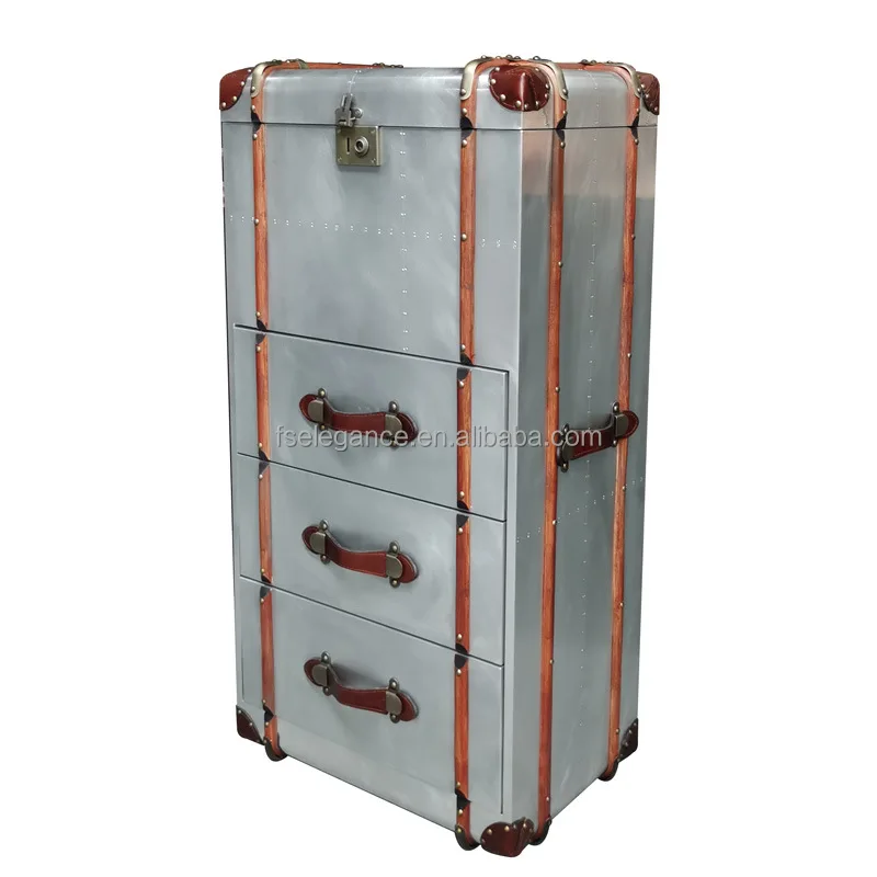 Luxury Wine Display Sideboard showcase Bedside Aluminum Kitchen Leather Rustic Trunk Side Table Corner Cabinet