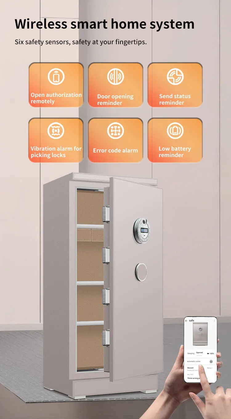 CEQSAFE Hotel Luxury Electronic Safe with TUYA APP WIFI Fingerprint Secure Access Durable Security Box Money supplier