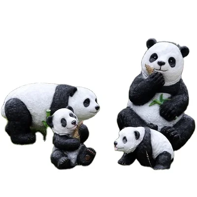 工場中国ジャイアントパンダ置物ホームガーデン装飾動物像