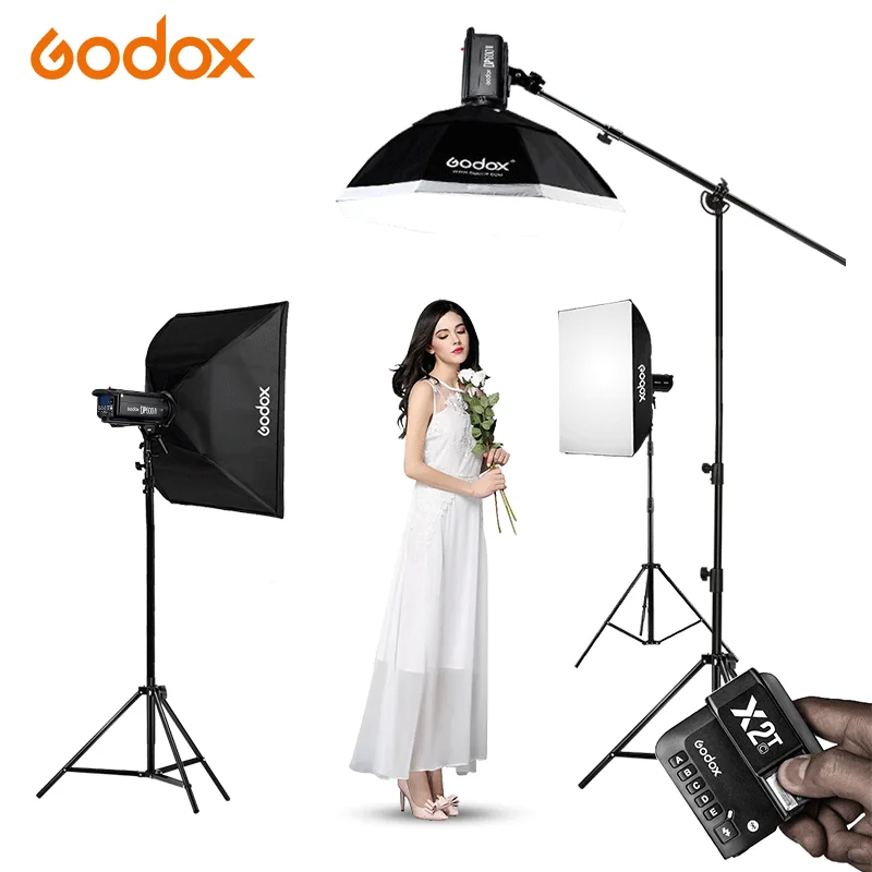 Godox SK400II 1200W プロ写真撮影用照明キット ソフトボックスと