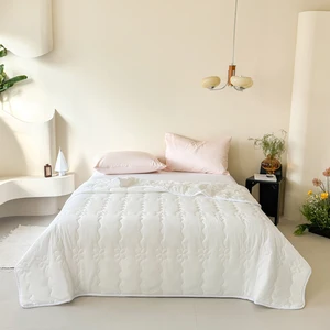 Smooth Summer Quilt Set Simple Style Skin-friendly  Summer Cool Washed S Quilt